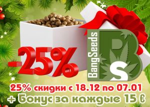 BangSeeds: скидка на семена конопли -25%